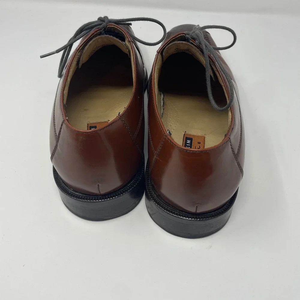 Florsheim Barletta Mens 11.5 D Brown Lizard Embossed Leather Square Toe Oxfords
